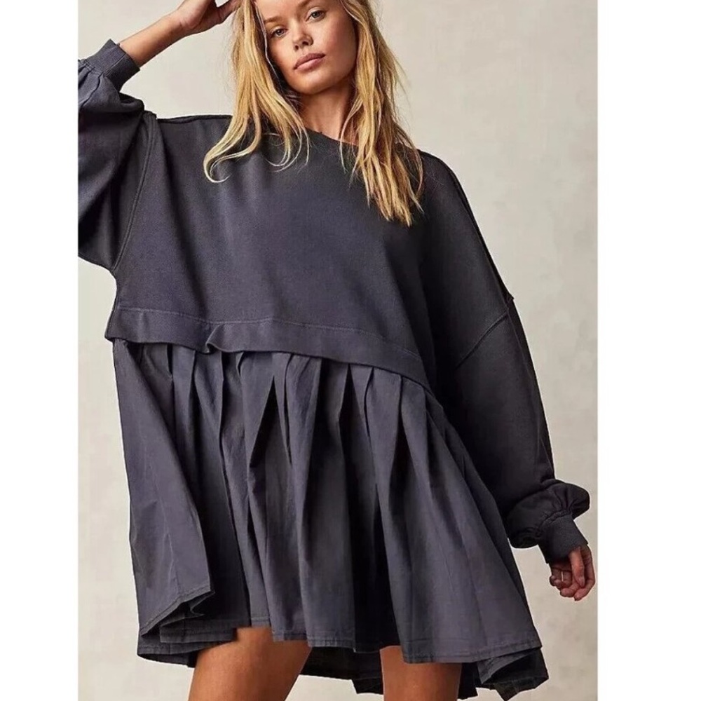 Free People Eleanor Sweatshirt Tunic Dress